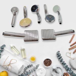 Plastic High Pressure Handheld Shower Head (1 Pc / Mix Design & Size)