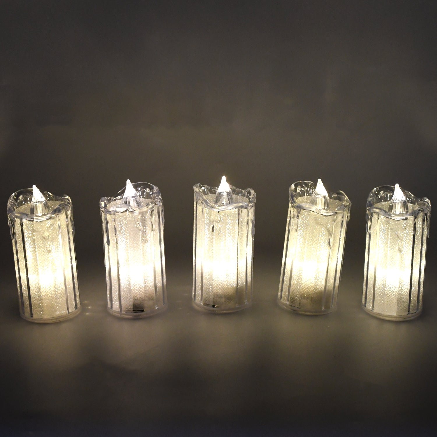 24 Pc Flameless and Smokeless Decorative Melting Candles LED Tea Light Candle Flickering Electronic Candle, Diwali - Image 3