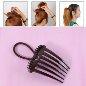 Ponytail Comb with Elastic Loop - (1 Pc)