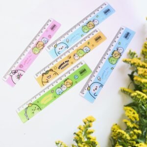 Premium Cute Cartoon Plastic Ruler Set for Kids (5 Pc)