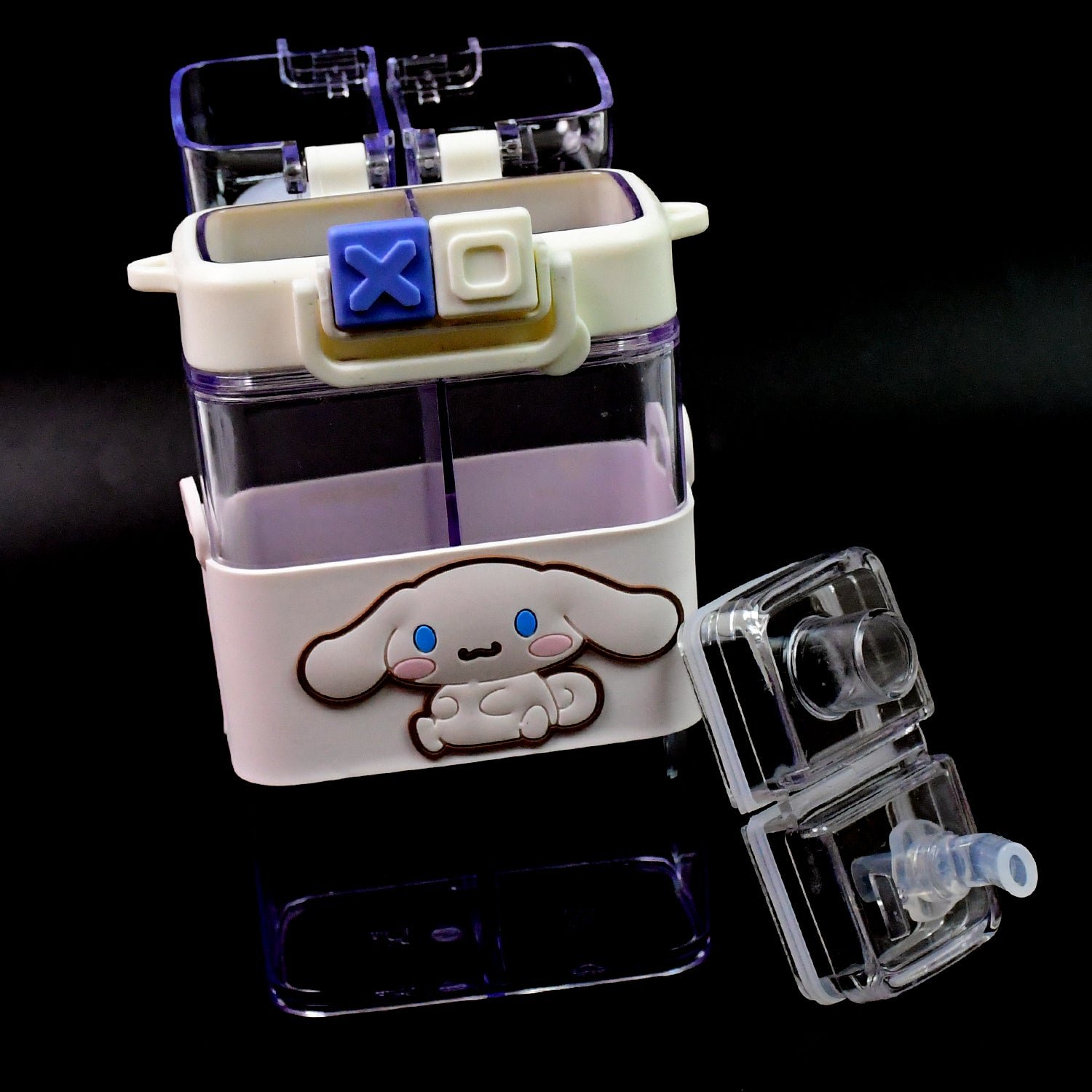 2in1 Dual Compartment Water Bottle with Straw and Adjustable Shoulder Straps (1 Pc / Multi color) - Image 6