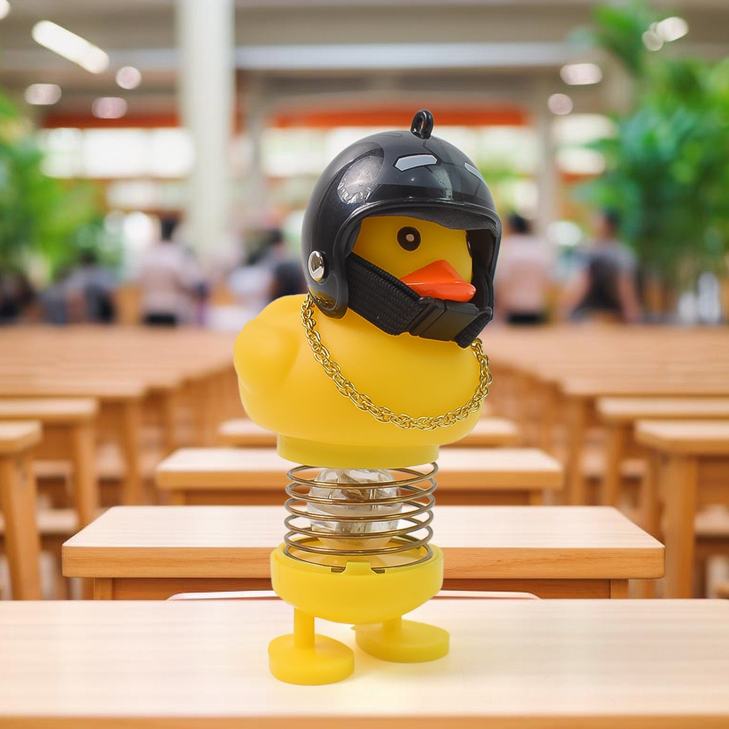 Spring Doll Dance Toy Duck Car Bicycle Bell with Propeller Helmet (1 Pc / Mix Design) - Image 3