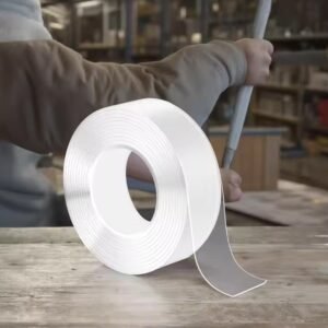 Sticky Double Sided Tape Washable Adhesive Tape Reusable (5.5×3 Cm / 1 Pc)