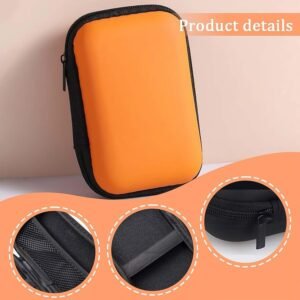 Premium Hard Shell Portable Storage Case with Zipper Closure (1 Pc)