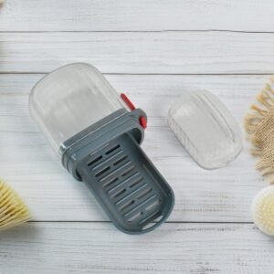 Multipurpose Soap Box Holder with Transparent Dust-Proof Lid ,Sabudani (1 Pc)