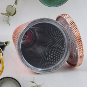 Studded Cup Tumbler Straw Lid - Plastic Double Walled Cold Cup for iced Coffee