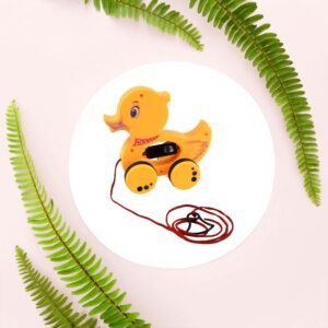 Pull Along Toy with Attractive Design, Developmental Toy for 1-Year-Old Girl Boy (Duck)