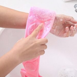Silicone Body Back Scrubber - Double-Sided Bath Brush for Deep Cleaning & Massage (Medium Size /1pc)
