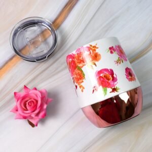 Stainless Steel Vacuum Insulated Mug with Lid, Tumbler (1 Pc / Mix Design & Color)
