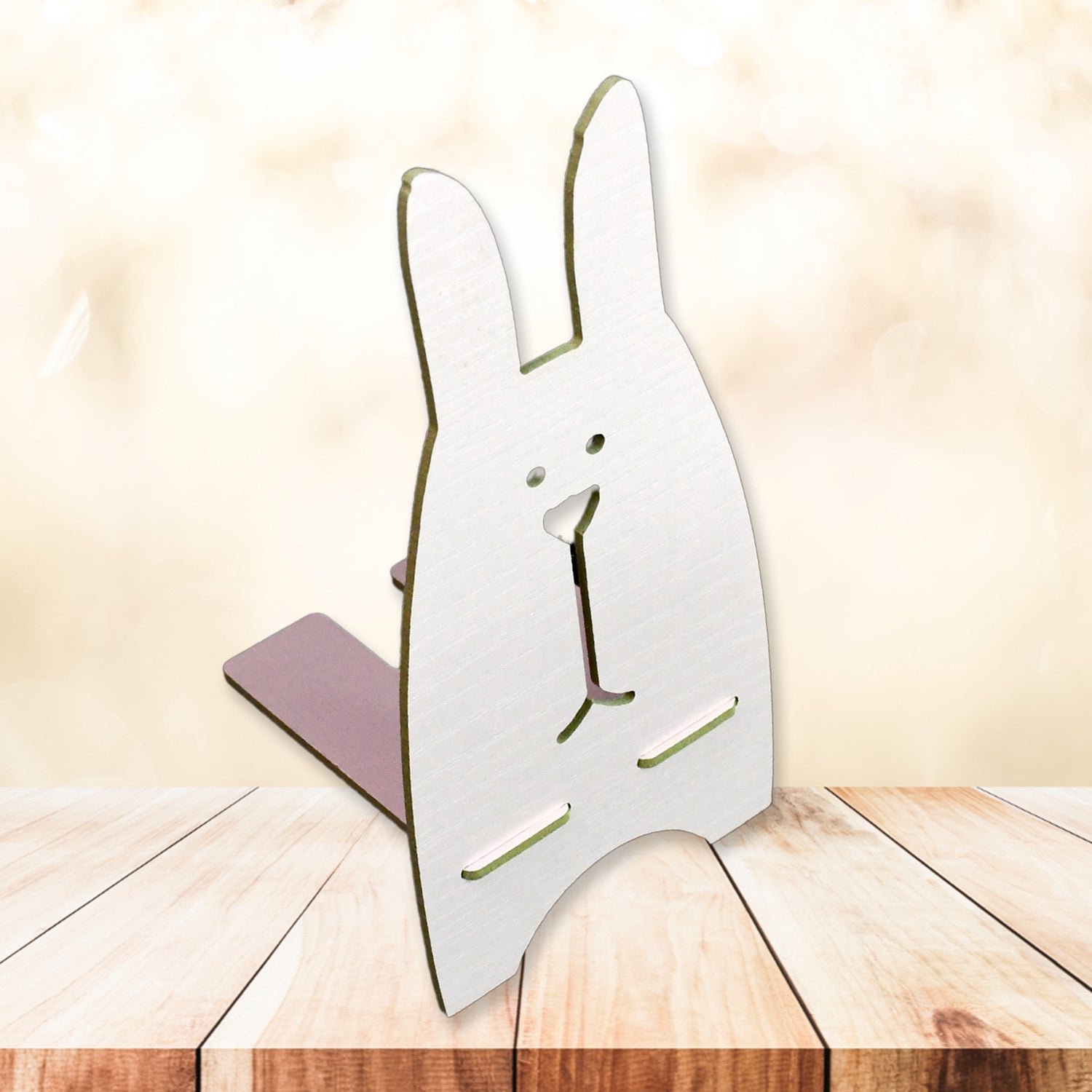 Wooden Cute Lovely Rabbit Design Mobile Stand (1 Pc) - Image 6
