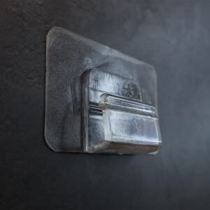 Heavy-Duty Transparent Wall Hook with Seamless Adhesive Backing (1 Pc)