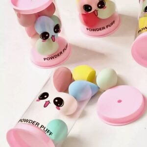 Makeup Beauty Powder Puff (8 Pcs Set / With Case / Mix Color)