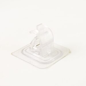 Wall Mount Transparent Self-Adhesive Clip with Strong Spring Grip