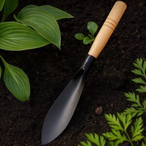 Heavy Duty Gardening Trowel with Wooden Handle (1 Pc)