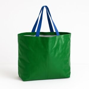Plastic Eco-Friendly Large Shopping Tote Bag 62x44cm (Mixcolor & 1 Pc)