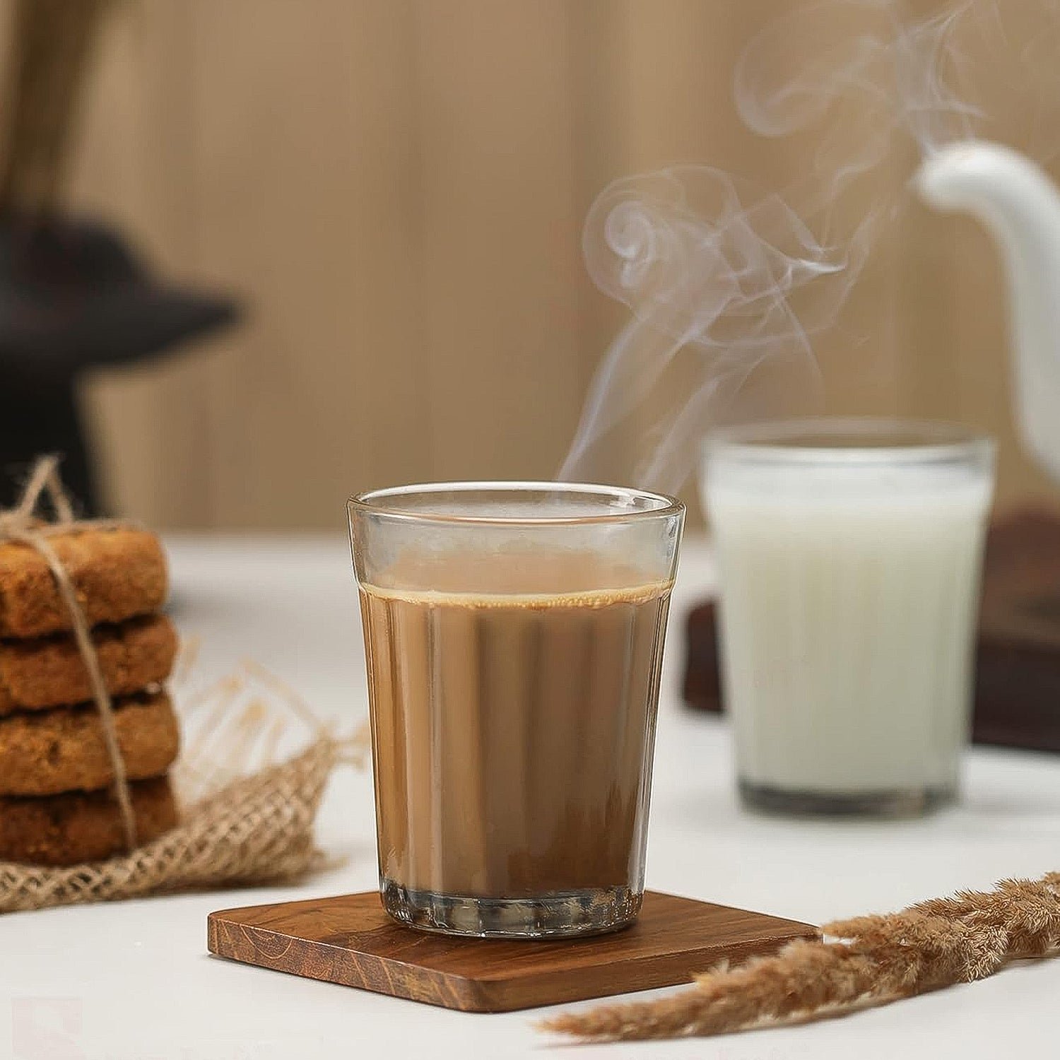Supermom Plastic Chai Pyali Transparent Tea Glass Set (130ML / 6 Pc) - Image 6
