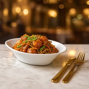 Plastic Marin Serving Bowl – Elegant Oval Deep Bowl (1 Pc / White)