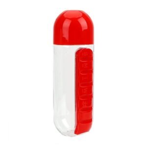 Water Bottle with Built-in 7-Day Pill Organizer Approx 900ml (1 Pc)