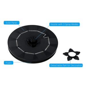 Solar-Powered Floating Water Fountain Pump Kit