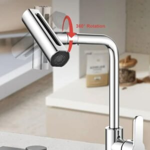 360° Rotating Waterfall Kitchen Faucet – Touch & Swivel Sink Extender (4 In 1 )