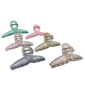Hair Clutcher Clips (Mix Design, Multicolor / 12 Pc)
