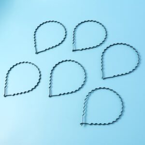 Premium Metal Zigzag Hair Bands for Men & Women (6 Pc)
