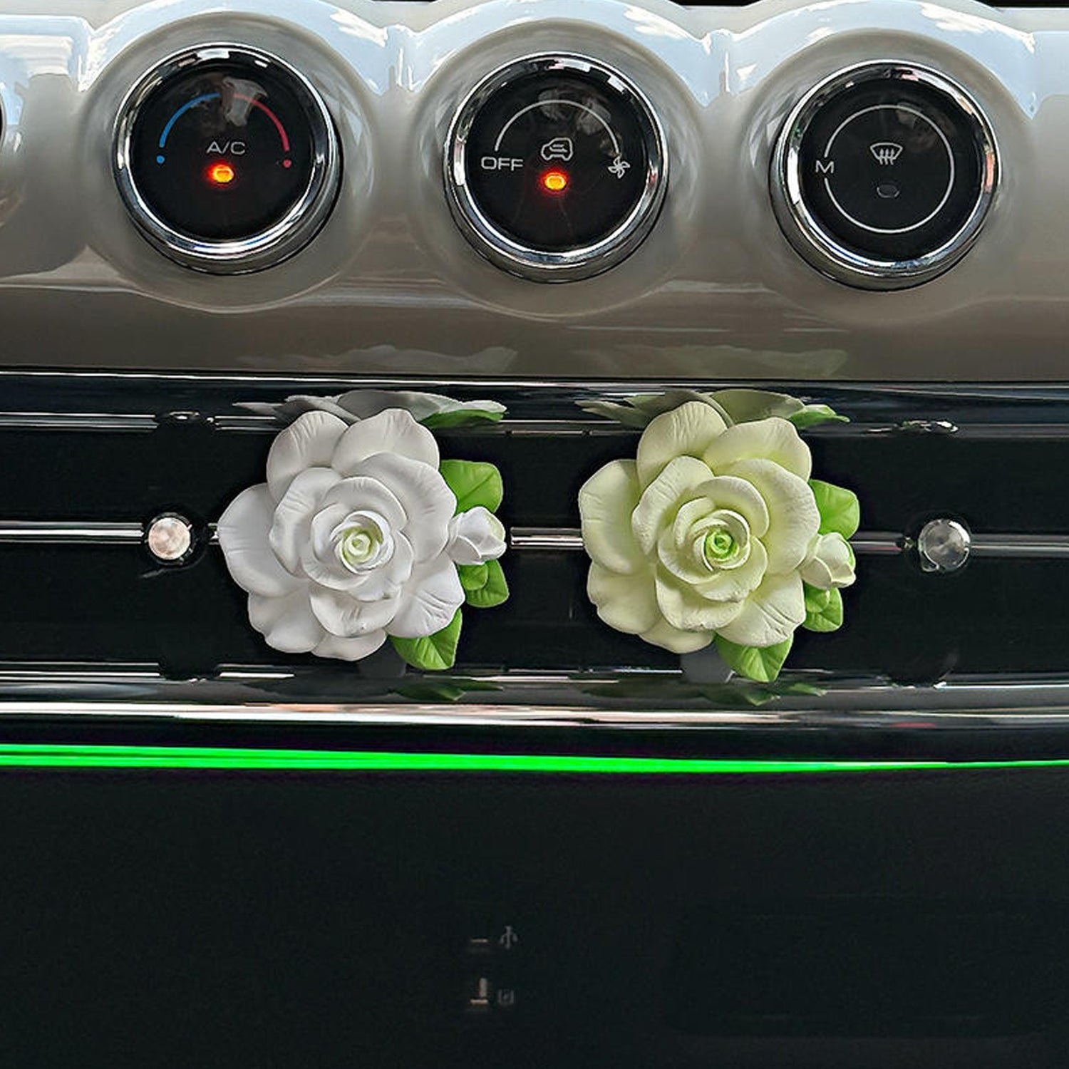 Elegant Rose Flower Car Air Freshener Clip for AC Vent with Perfume Bottle 10ML(1 Pc) - Image 9