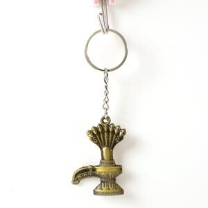 Antique Lord Shiva Shivaling Metal Keychain (1 Pc)
