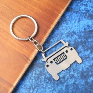 Stylish Metal Jeep Shape Keychain (1 Pc)