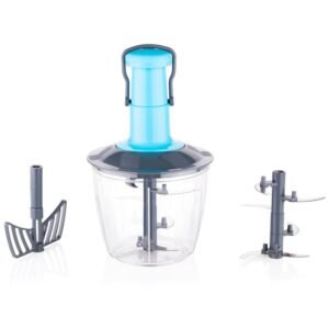 6 Blades Manual Hand-Press Vegetable Chopper (1100 ML / Mix Color)