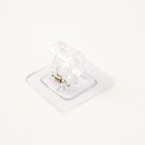 Self-Adhesive Transparent Wall with Spring-Loaded Anti-Slip Clip (1 Pc)