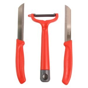 Apex 3-Piece Stainless Steel Kitchen Knife and Peeler Set
