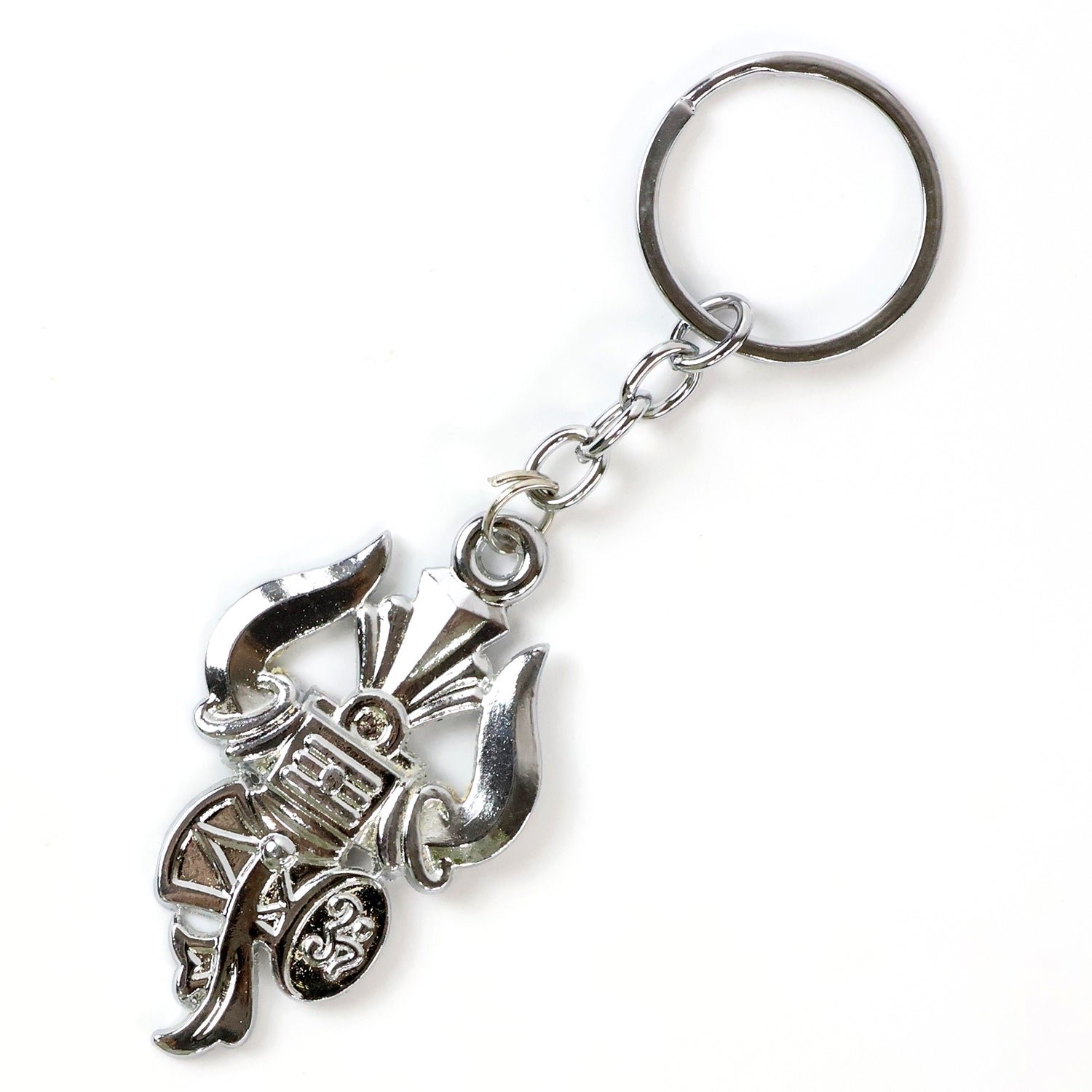 Mahakal Trishul Metal Keychain Set (2 Pc Mix Design) - Image 5