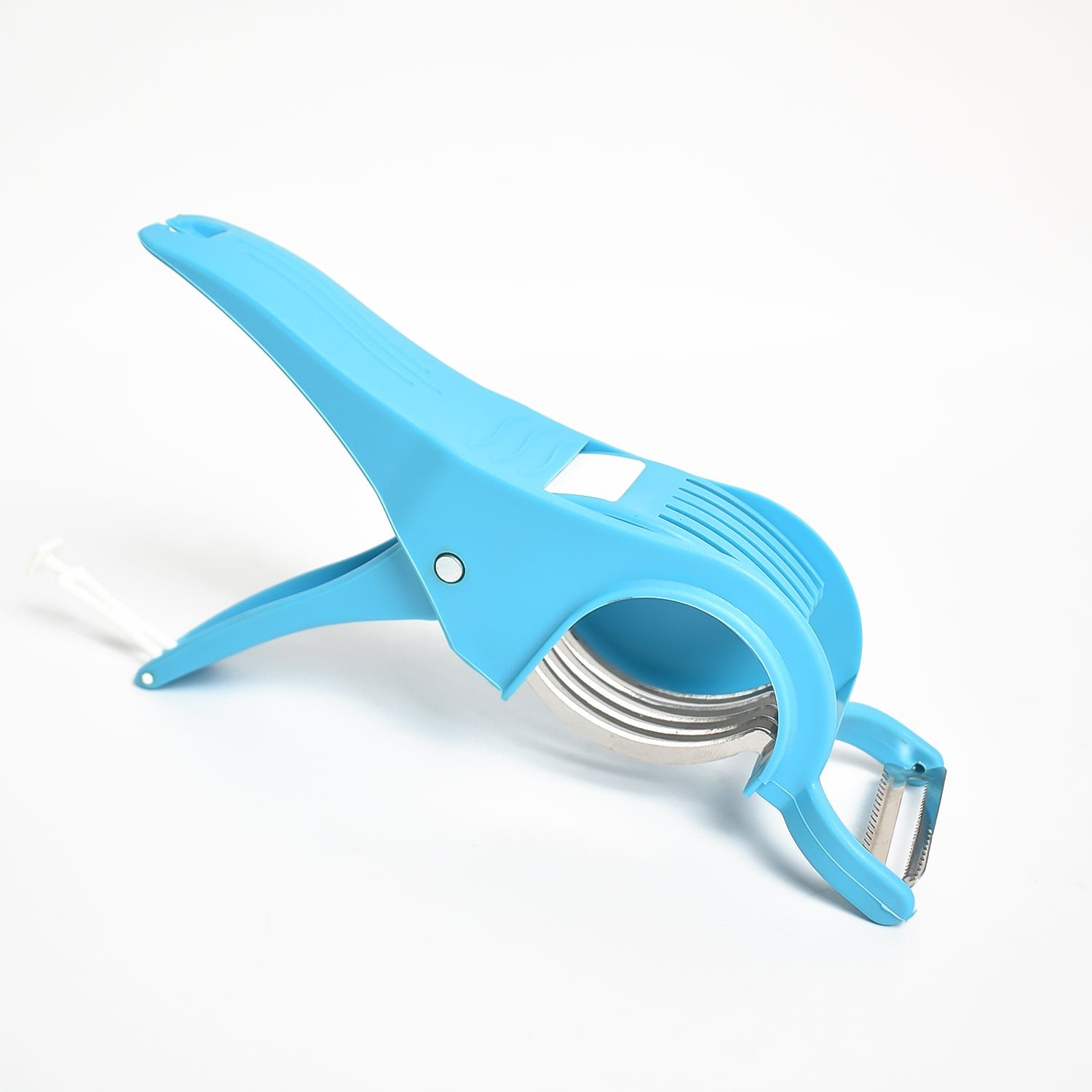 2 in 1 Vegetable & Fruit Multi Cutter 5 Blade Vegetable Cutter with Peeler (1 Pc / Multicolor) - Image 5