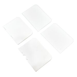 Plastic Cake Scraper Cake Decorating Pastry Baking Tool (4 Pcs Set)