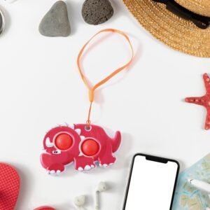 Silicone Push Pop Bubble Fidget Toy Keychain (1 Pc)