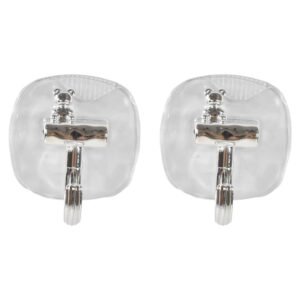Large Plastic Self Adhesive Wall Hooks (2 Pc)