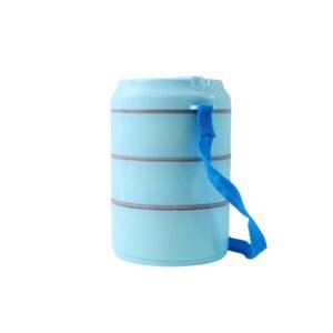 3 Layer Insulated Lunch Box Set with Handle & Strap - (Set)