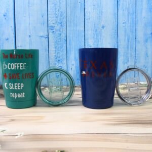 Stainless Steel Vacuum Insulated Mug with Lid, Tumbler (1 Pc / Mix Design & Color)