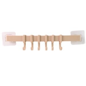 Self-Adhesive 6-Hook Wall Hanging Rack (1 Pc)