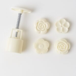Mooncake Press Mold with 4 Stamps set