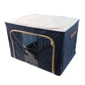 Foldable Steel-Frame Clothes Storage Box - (50x40 Cm)