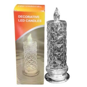 Decorative LED Crystal Candle Light (1 Pc)
