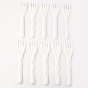 Compostable Bagasse Fork – 10 Pcs Pack