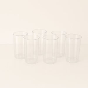 Supermom Plastic Martini Clear Glass Set (6 Pc)