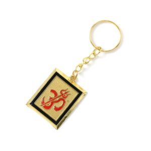 Om Trishul Symbol Golden Keychain (1 Pc)