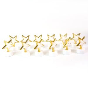 Decorative Star Shaped Flameless LED Candles (12 Pc)