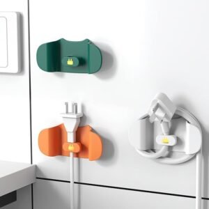 Wall Mounted Plug Holder Hook (1 Pc)
