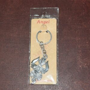 Trishul Damru Shiv Symbol Silver Keychain (1 Pc)