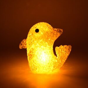 Dolphin Shape Crystal LED Night Light Lamp – Cute Glowing Animal Decorative Light (1 Pc)